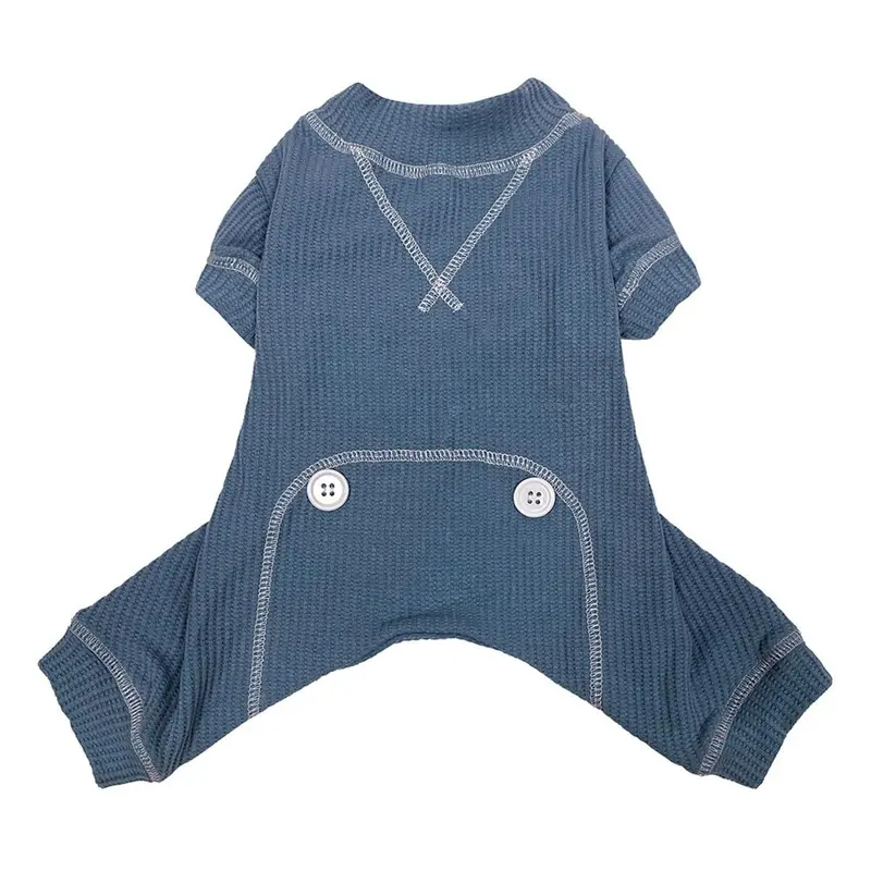 foufou Dog  Thermal Dog Pajamas - Blue X-Small