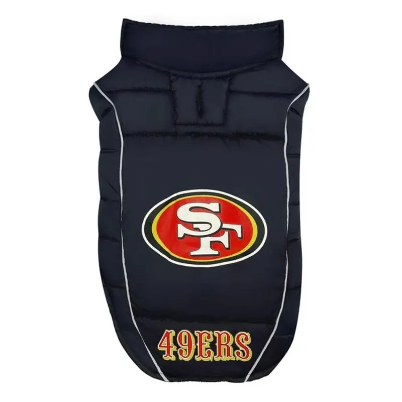 San Francisco 49ers Puffer Dog Vest by Pets First Small - Out of Stock!