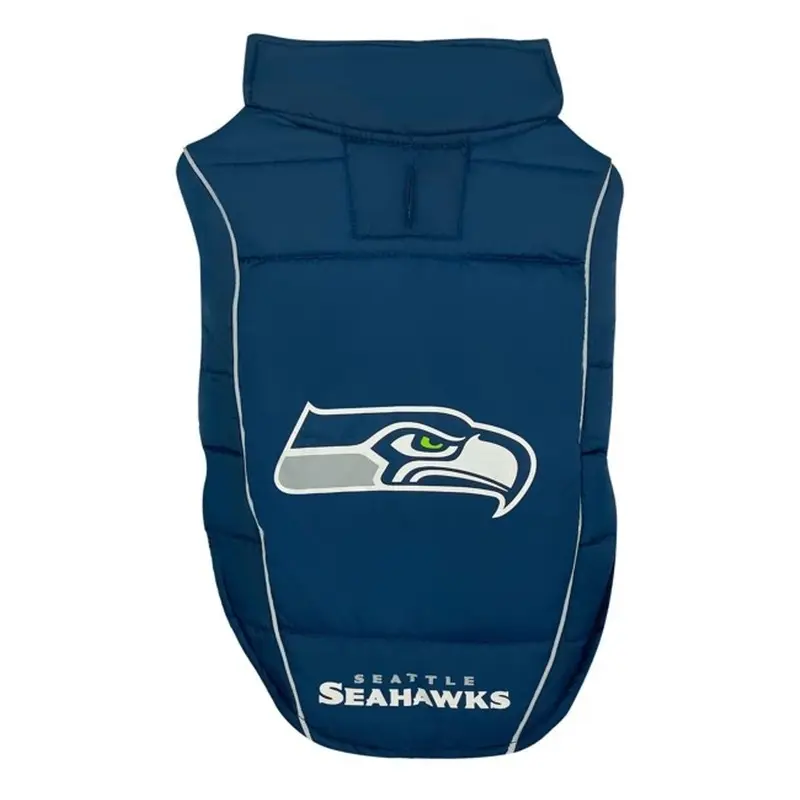 Seattle Seahawks Puffer Dog Vest by Pets First Small - Out of Stock!