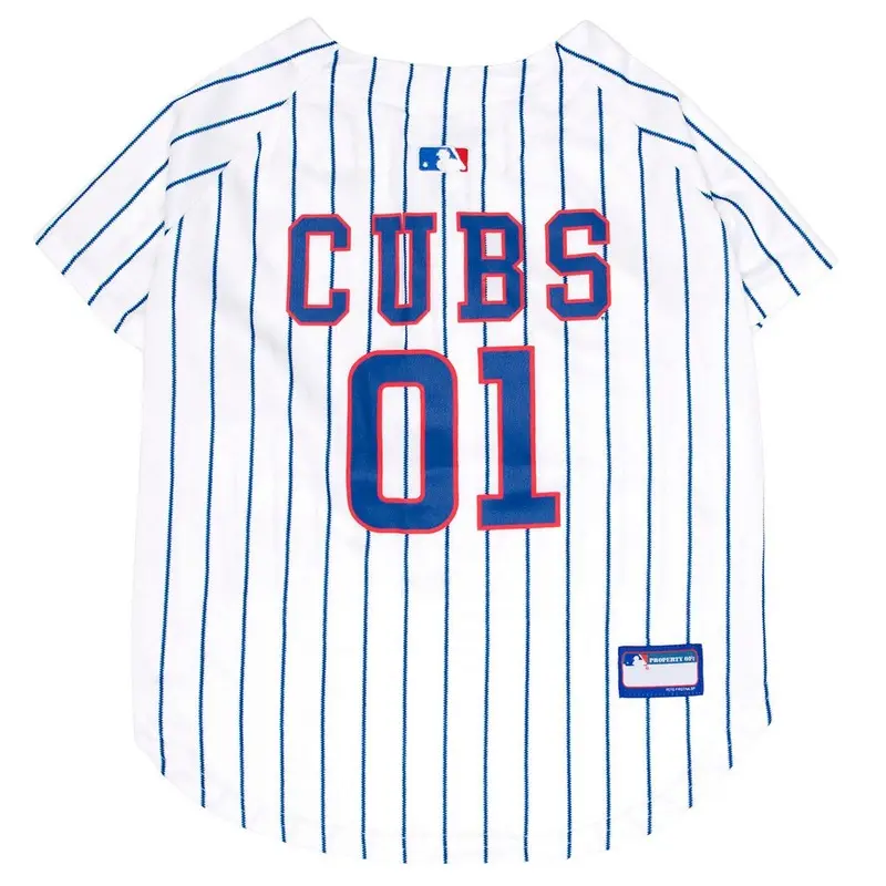 Chicago Cubs Officially Licensed Dog Jersey - Pinstripe X-Small