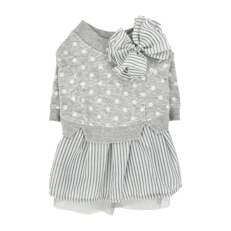 Ensley Dog Dress by Pinkaholic - Gray Medium