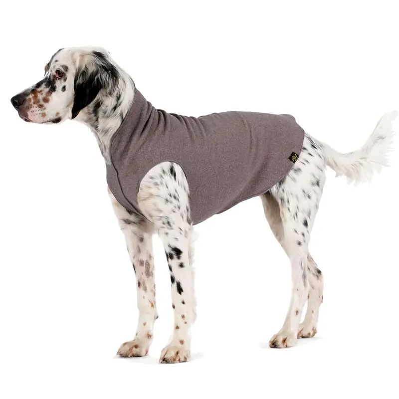 Gold Paw Fleece Dog Jacket - Charcoal Grey Size 2
