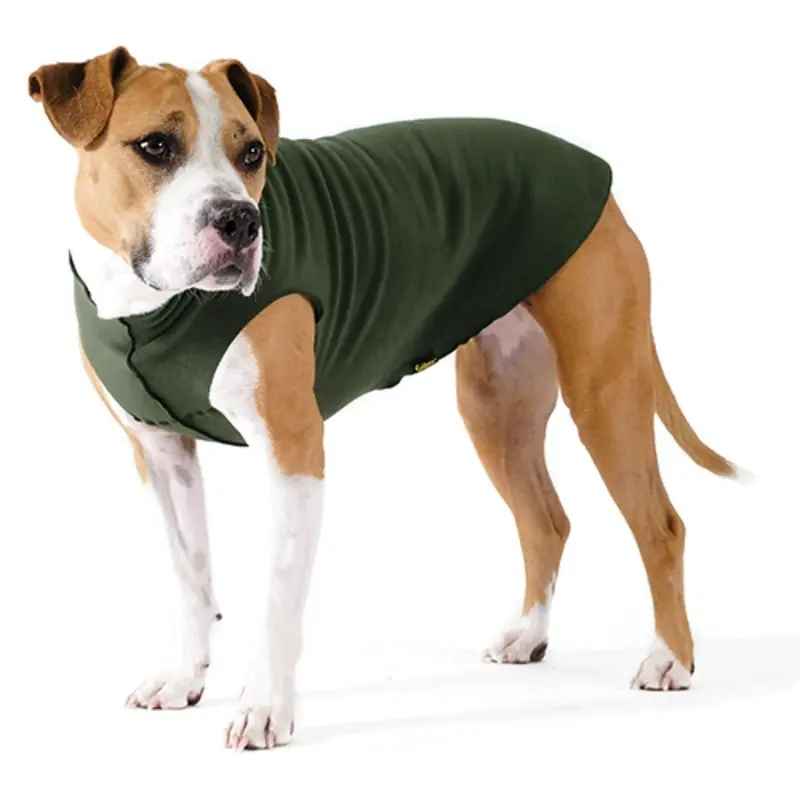Gold Paw Fleece Dog Jacket - Hunter Green Size 2