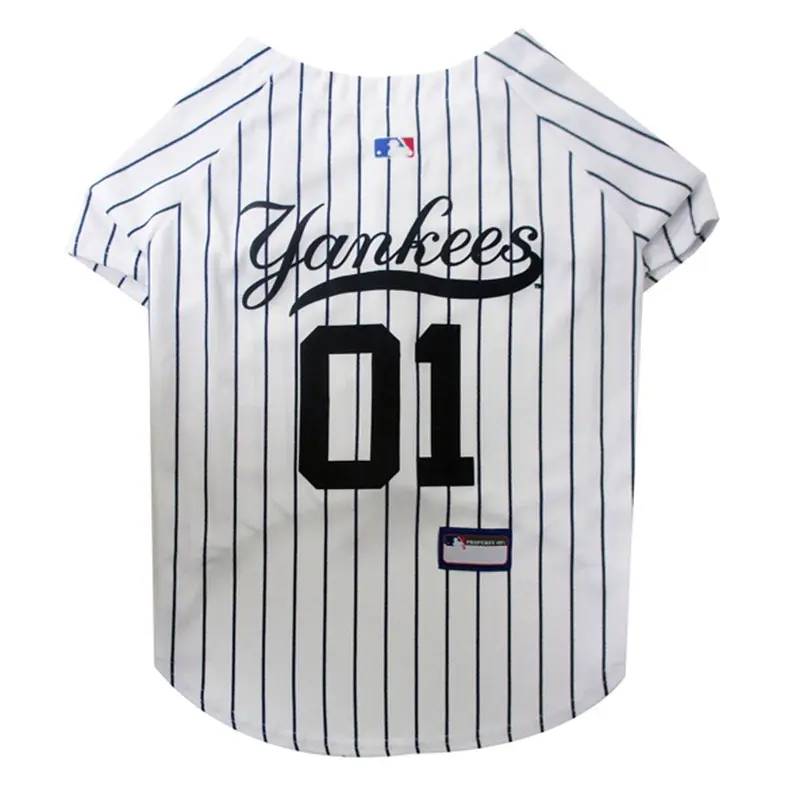 New York Yankees Officially Licensed Dog Jersey - Pinstripe X-Small - Out of Stock!