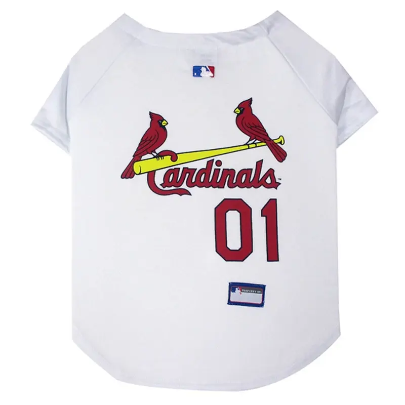 St. Louis Cardinals Officially Licensed Dog Jersey - White X-Small
