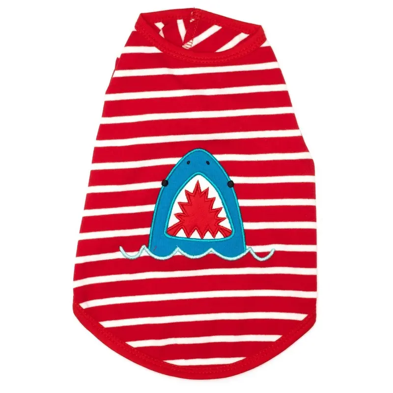 Worthy Dog Shark Dog T-Shirt - Red Small