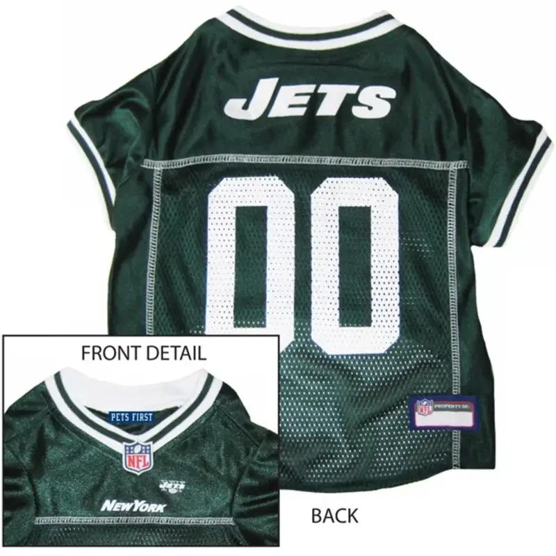 New York Jets Officially Licensed Dog Jersey - White Trim X-Small