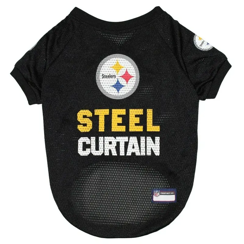 Pittsburgh Steelers Slogan Dog Jersey - Steel Curtain X-Small