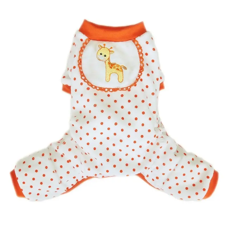 Pooch Outfitters Giraffe Dog Pajamas - Orange X-Small - Out of Stock!