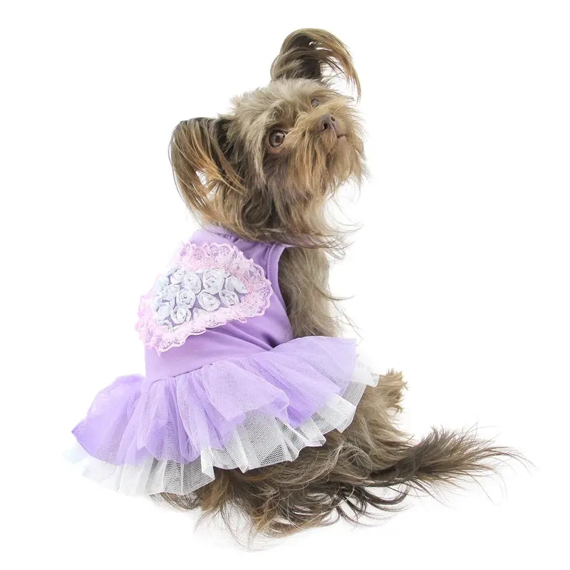 Tutu Heart Dog Dress by Parisian Pet - Purple X-Small