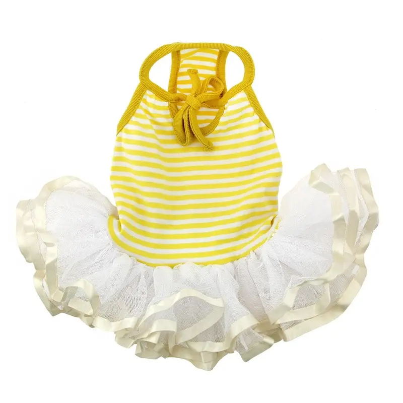 Ballerina Dog Dress by Parisian Pet - Yellow Small