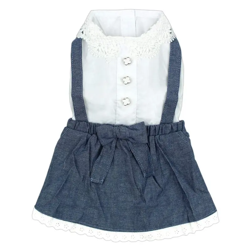 Chambray Overall Dog Dress by Parisian Pet X-Small