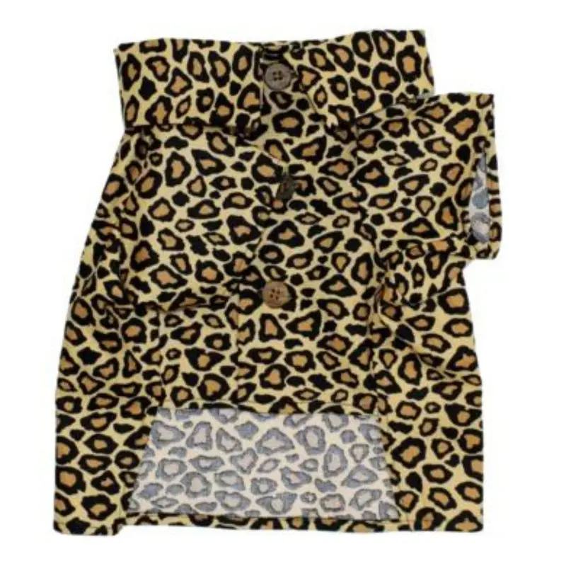 Dog Threads Feline Fancy Dog Shirt - Leopard Print X-Small