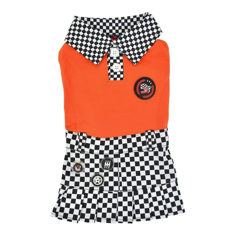 Abby Dog Dress by Puppia - Orange Red Small