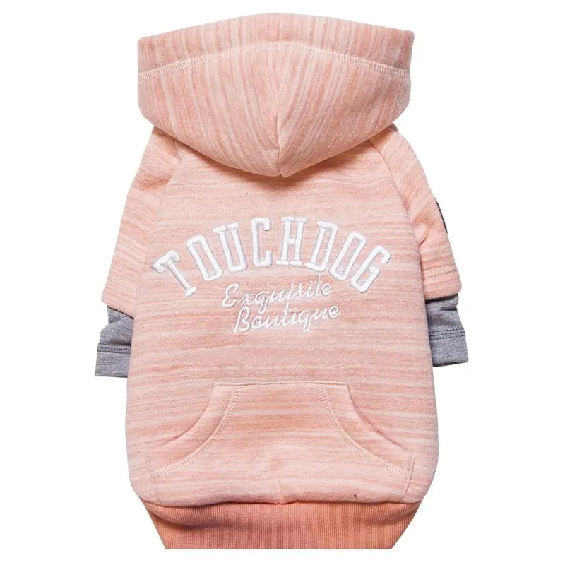 Pet Life Touchdog Hampton Beach Hooded Dog Sweater - Pink Medium