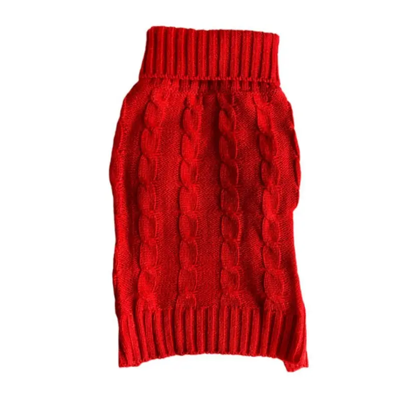 Casual Canine Cable Knit Dog Sweater - Holiday Red X-Small - Out of Stock!