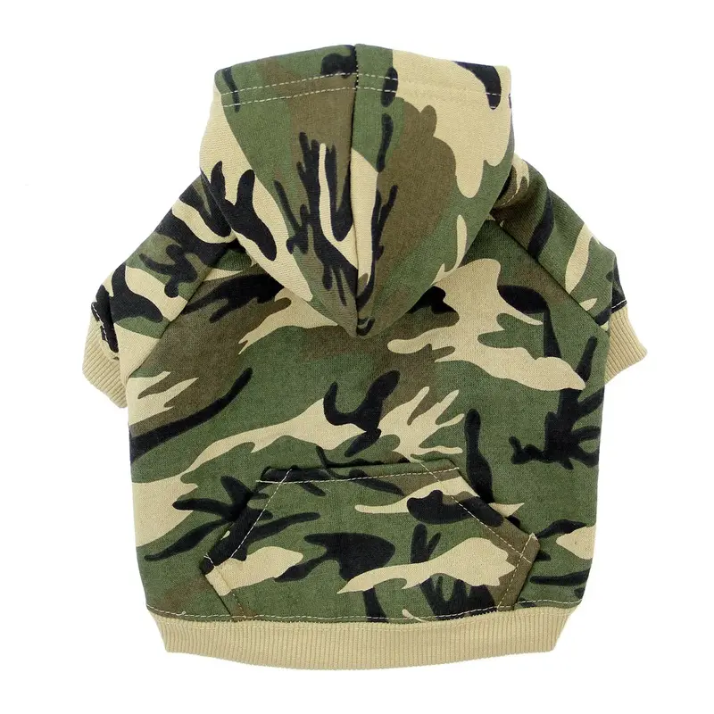 Casual Canine Camo Dog Hoodie - Green X-Small