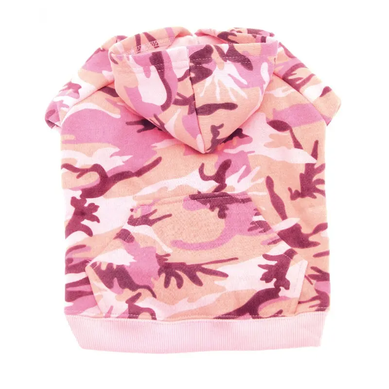 Casual Canine Camo Dog Hoodie - Pink X-Small