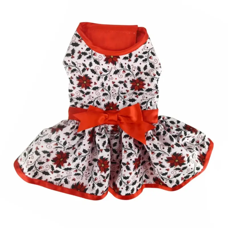 Holiday Dog Harness Dress by Doggie Design - Holly X-Small
