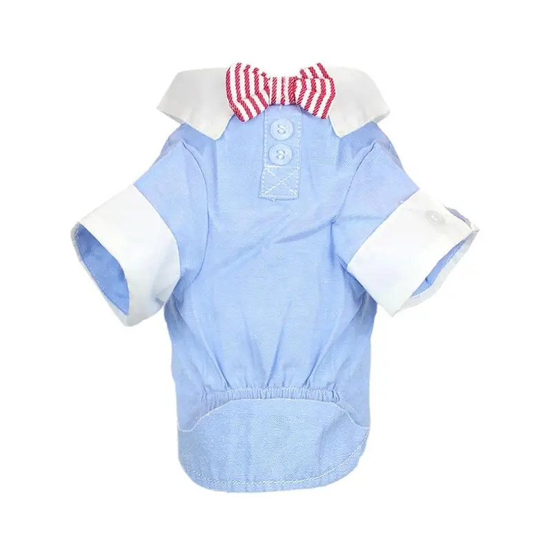 Parisian Pet Square Cuff Dog Shirt with Bow Tie Small