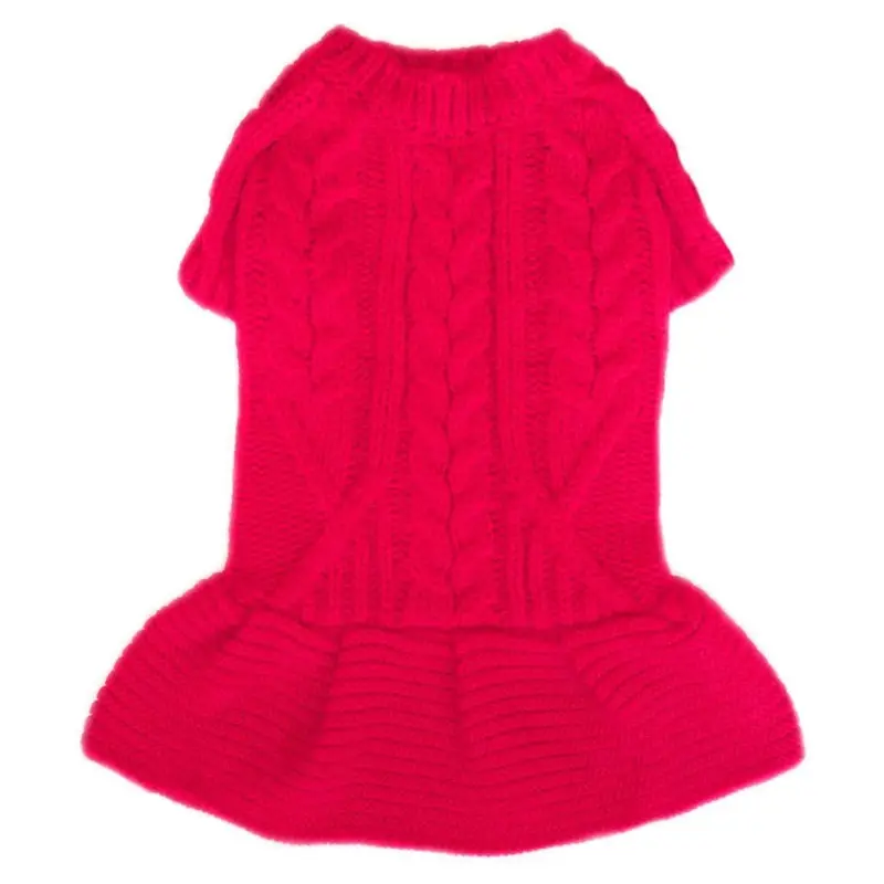 Pooch Outfitters Georgia Dog Sweater Dress - Red X-Small - Out of Stock!