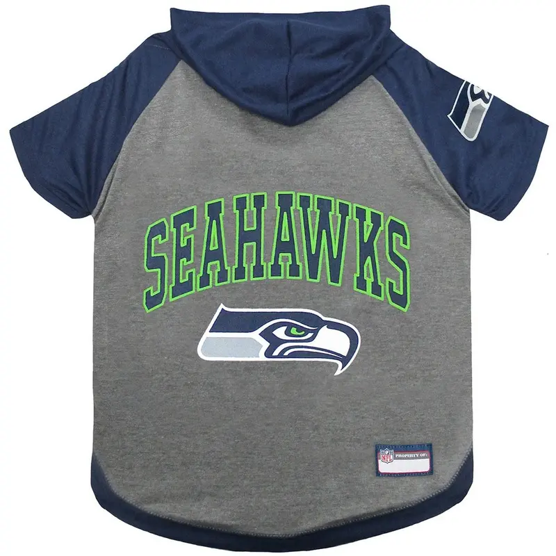 Seattle Seahawks Hooded Dog T-Shirt X-Small