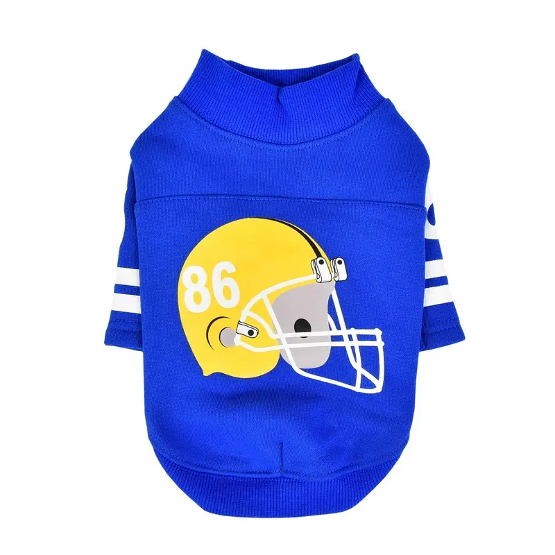 Touchdown Dog Shirt by Puppia - Royal Blue Small