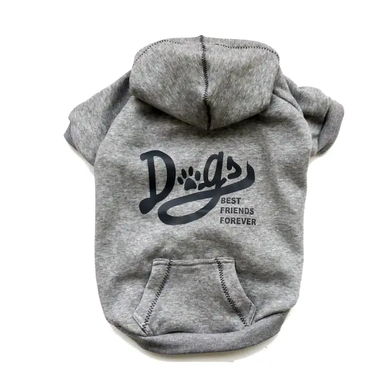 Cloak & Dawggie Dogs BFF Dog Hoodie - Heather Gray Medium