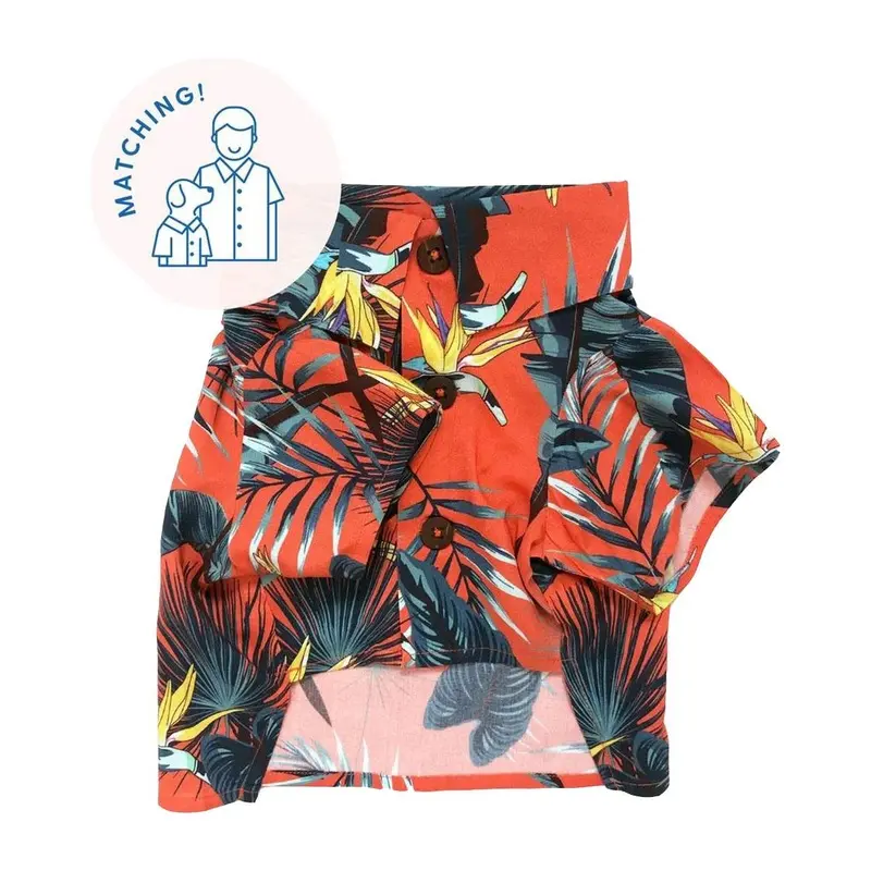 Dog Threads Jungle Bird BBQ Dog Shirt X-Small