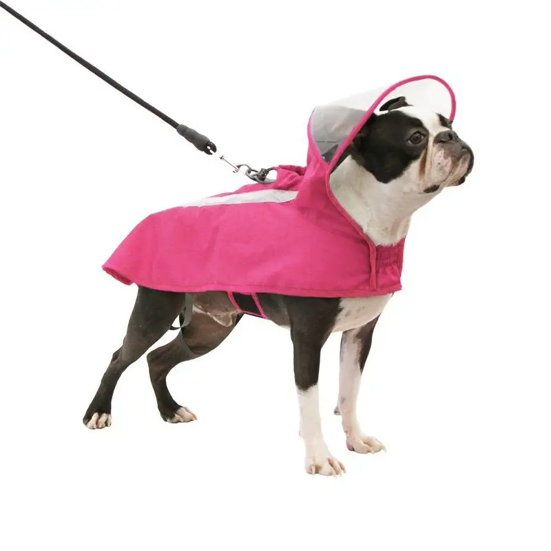 Gooby Adjustable Dog Raincoat - Pink Large