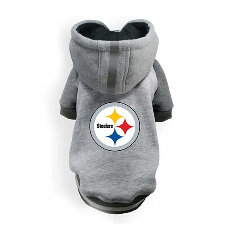 Little Earth Pittsburgh Steelers NFL Dog Hoodie - Gray 2X-Large