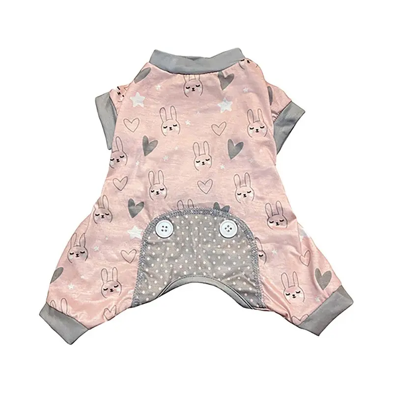 foufou Dog Bunny Love Dog Pajamas  3X-Large