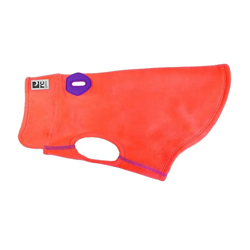RC Pet Baseline Fleece Dog Pullover - Neon Coral and Purple Size 26