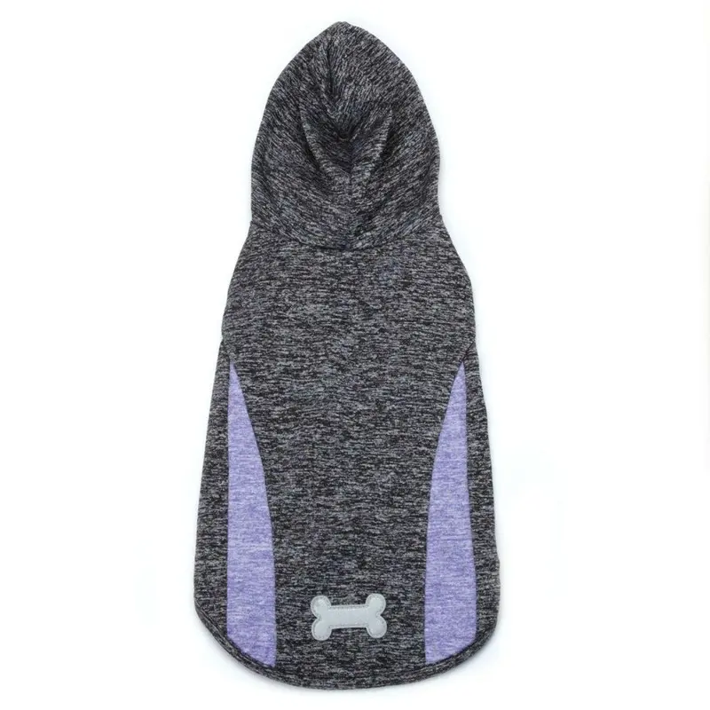 Casual Canine Trackster Sleeveless Dog Hoodie - Gray X-Small