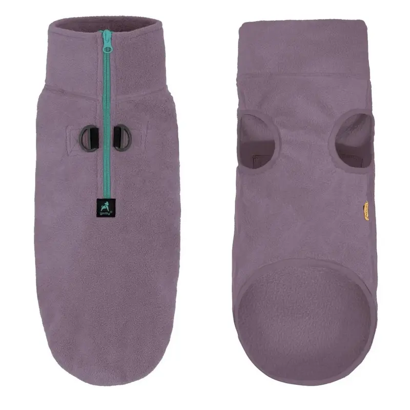 Gooby Half Zip-Up Fleece Dog Vest - Violet X-Small - Out of Stock!