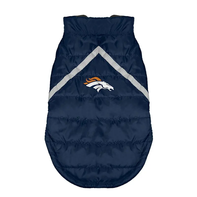 Little Earth Denver Broncos Sleeveless Dog Puffer Vest X-Large