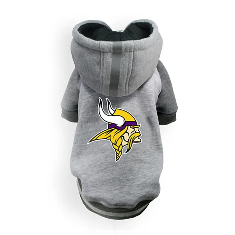 Little Earth Minnesota Vikings NFL Dog Hoodie - Gray X-Large