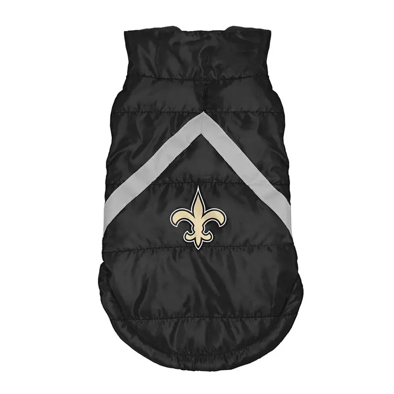 New Orleans Saints Sleeveless Dog Puffer Vest X-Small