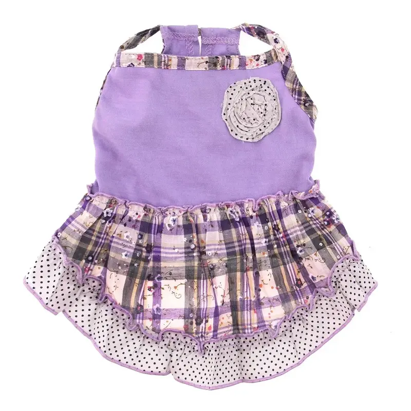 Oscar Newman Take it Easy Tank Dog Dress - Lilac XX-Small