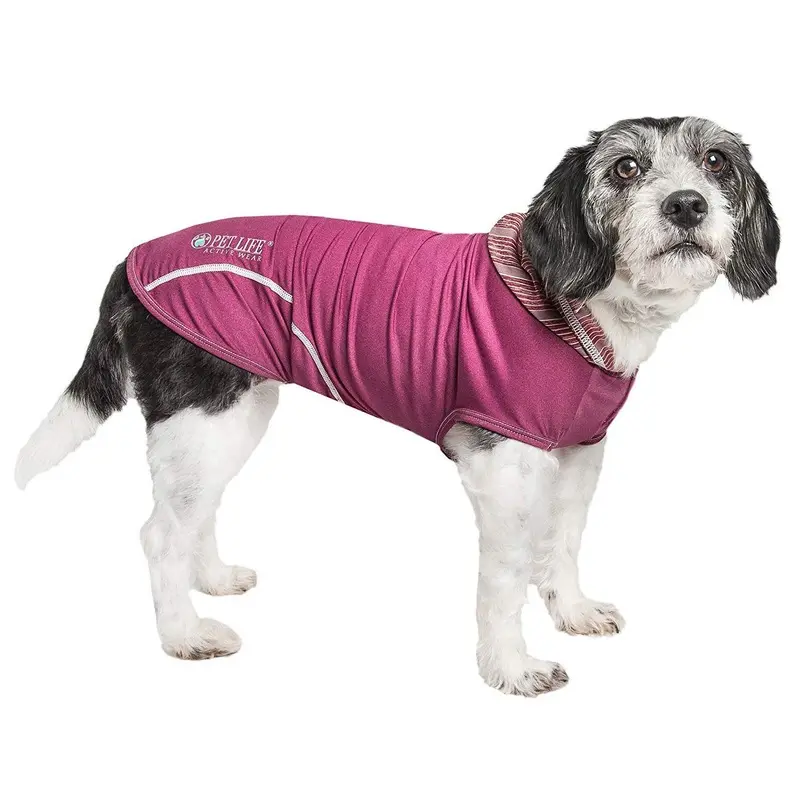 Pet Life ACTIVE Pull-Rover Performance Sleeveless Dog Hoodie - Maroon Small