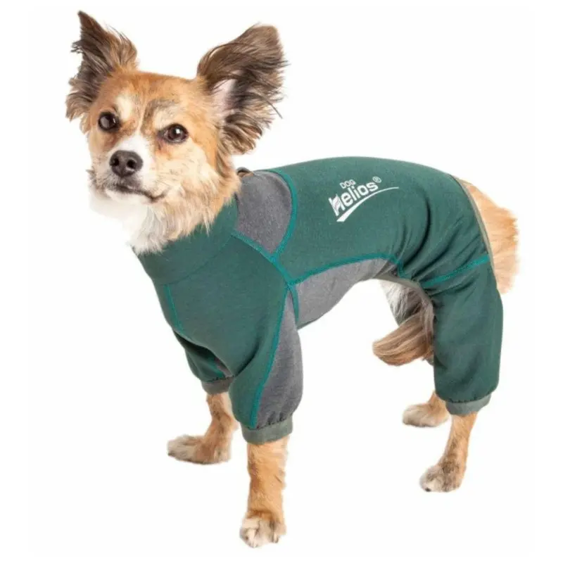 Pet Life Helios Rufflex Medium Weight Performance Warmup Dog Tracksuit - Green Large