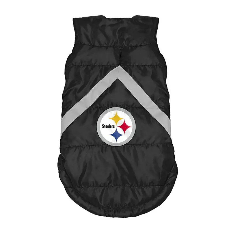 Pittsburgh Steelers Sleeveless Dog Puffer Vest X-Small