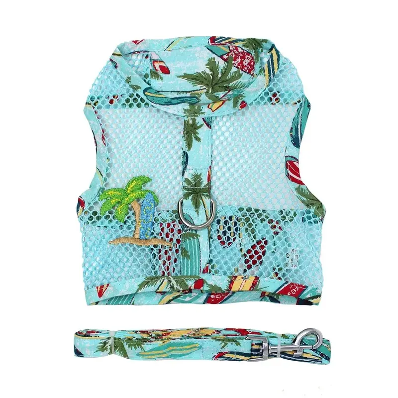 Cool Mesh Dog Harness with Leash by Doggie Design - Surfboards and Palms X-Small