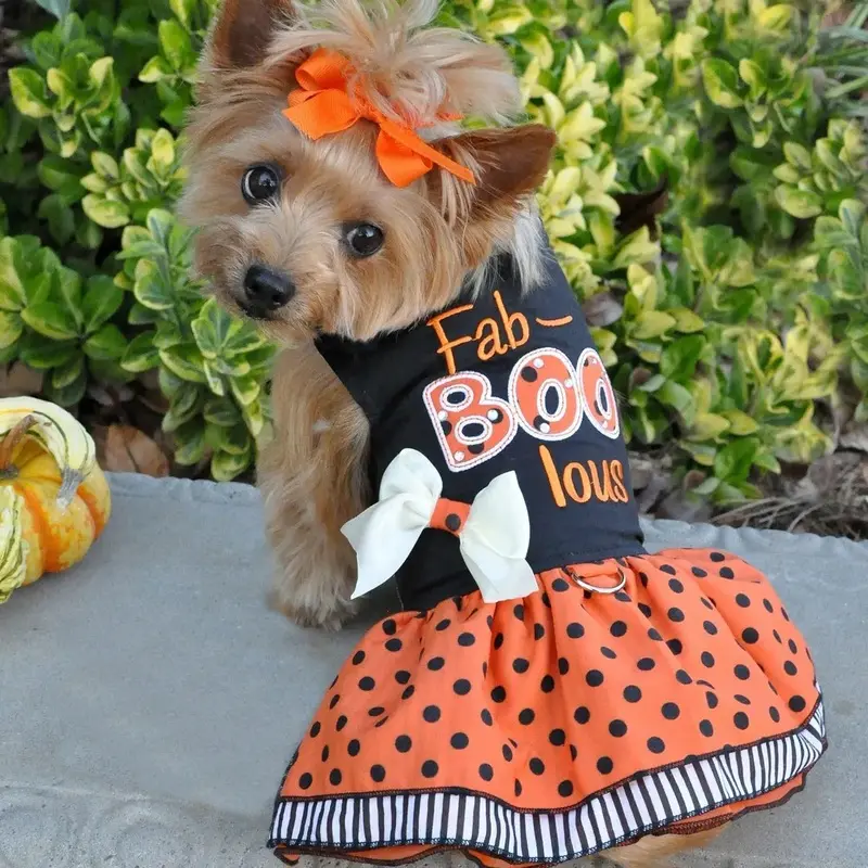 Halloween Dog Harness Dress by Doggie Design - Fab-BOO-lous X-Small - Out of Stock!