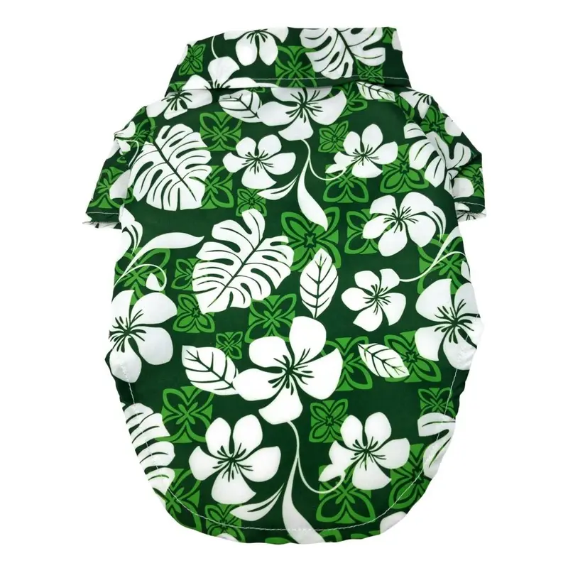 Hawaiian Camp Shirt by Doggie Design - Tropical Green XX-Small - Out of Stock!