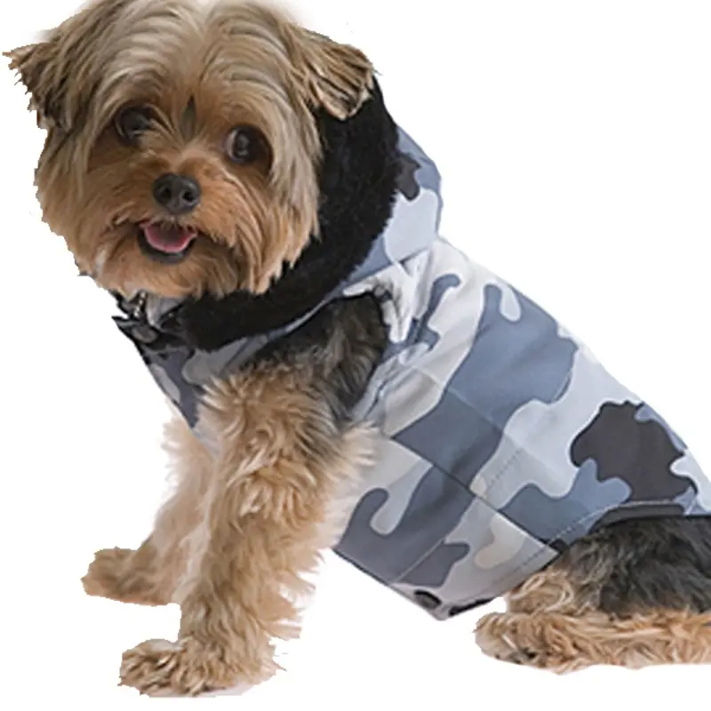 Ruffluv NYC Bundle Up Dog Jacket - Gray Camo Large
