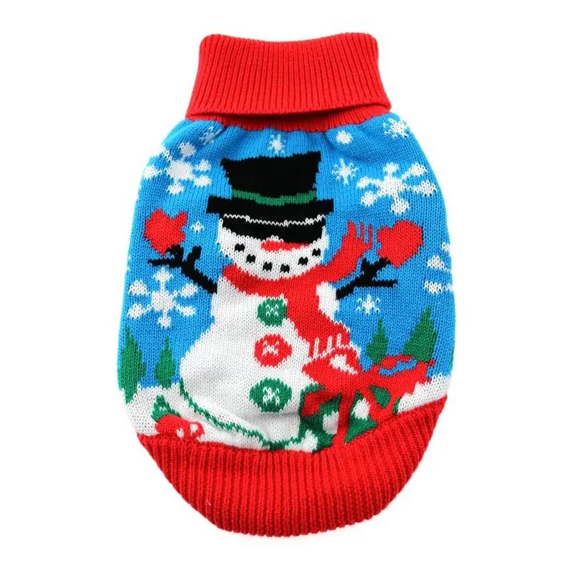 Holiday Snowman Ugly Dog Sweater by Doggie Design XX-Small