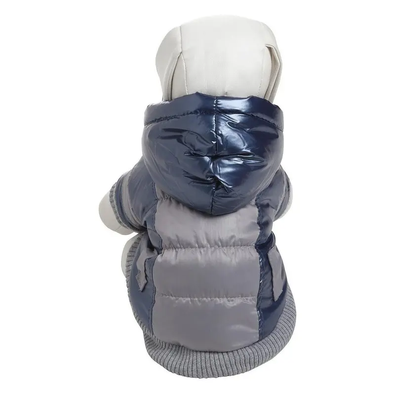 Pet Life Vintage Aspen Sporty Ski Dog Jacket w/ Removable Hood - Blue X-Small
