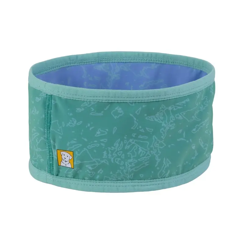 RuffWear Swamp Cooler Dog Neck Gaiter - Aurora Teal / Heliotrope Purple XX-Small 11-12"