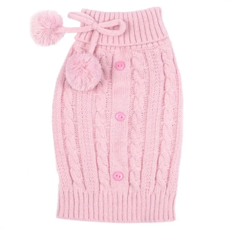 East Side Collection Pink Cable Knit Dog Sweater X-Small - Out of Stock!